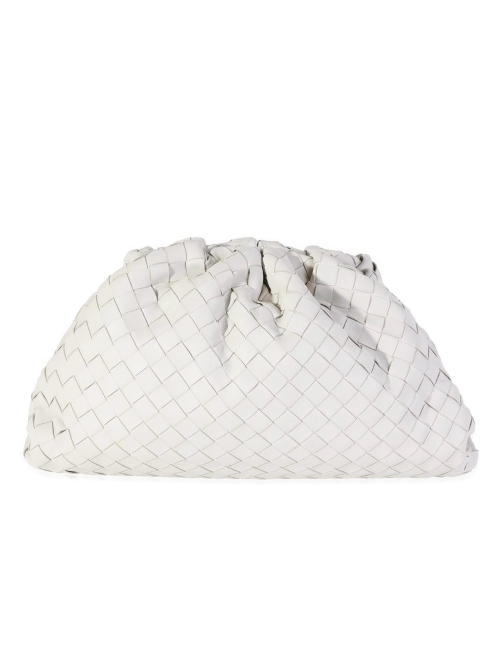 Bottega Veneta Chalk Intrecciato Woven Pouch
